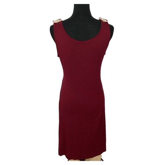 GLAMIX Fit Flare Maternity Dress Sleeveless Red S 61-5 NWT - Picture 2 of 13